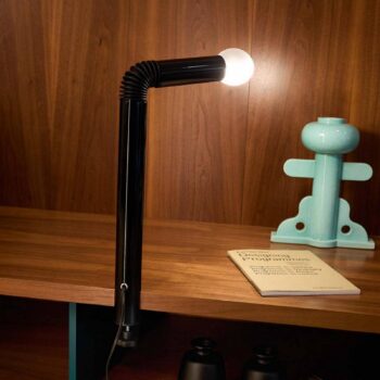 Stolová lampa Stilnovo Periscopio, čierna, výška 68 cm, kov