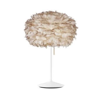 Stredná stolová lampa UMAGE Eos svetlohnedá/biela