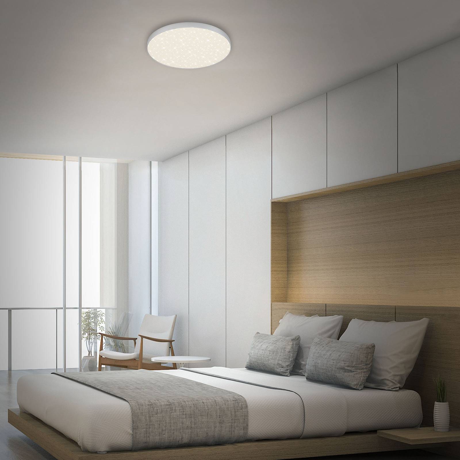 Stropné LED Flame Star, 840, Ø 38,7 cm strieborná Stropné LED Flame Star, 840, Ø 38,7 cm strieborná