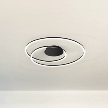 Stropné LED svetlo HOLY, čierne, Ø 68 cm, diaľkové ovládanie, CCT