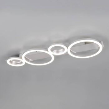 Stropné LED svetlo Lumos, chróm, 4 000 K, kov, dĺžka 72 cm