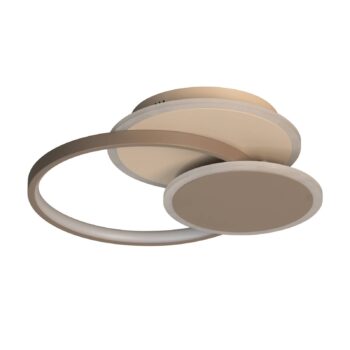 Stropné LED svetlo Tomo, šedá/piesková, 40 cm, kov, CCT