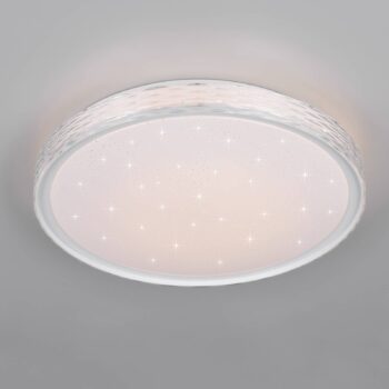 Stropné LED svetlo Varda, biele, Ø 39 cm, diaľkové ovládanie