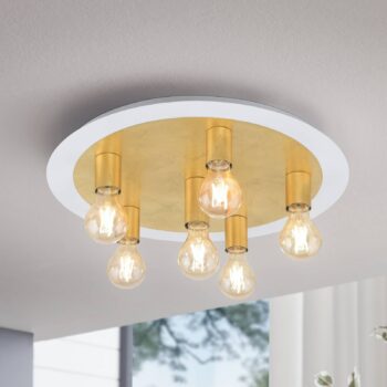 Stropné LED svietidlo Passano 6-pl. zlaté