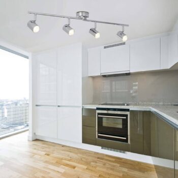 Stropné LED svietidlo Rollo, 4-plameňové, chróm