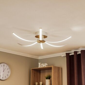 Stropné LED svietidlo Umbra 6-pl. 91 cm chróm