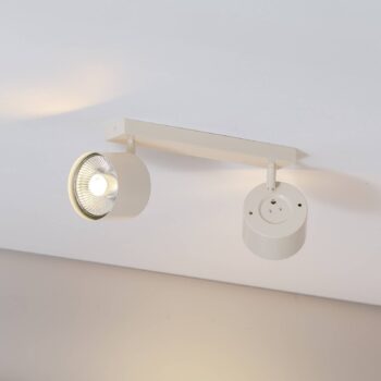 Stropné bodové svetlá Chloe nastaviteľné 2-plameňové, béžové