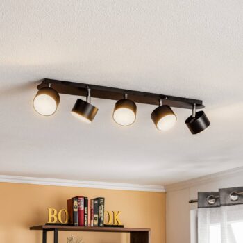 Stropné bodové svetlá Cloudy 5-plameňové čierne