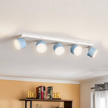 Stropné bodové svetlá Cloudy 5-plameňové modré