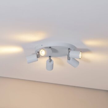 Stropné bodové svetlá Fun, svetlo modré, Ø 30 cm, nastaviteľné, GU10