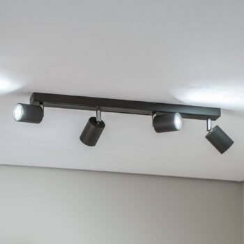 Stropné bodové svetlá Jarek antracit/chróm, 4-plameňové