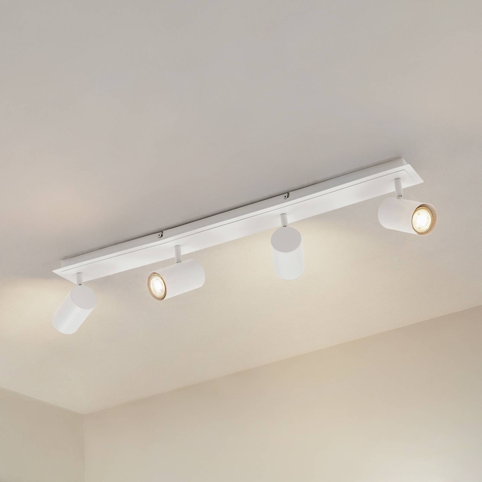 Stropné bodové svetlá Lindby Joffrey, 80 cm, biele, 4-pl Stropné bodové svetlá Lindby Joffrey, 80 cm, biele, 4-pl