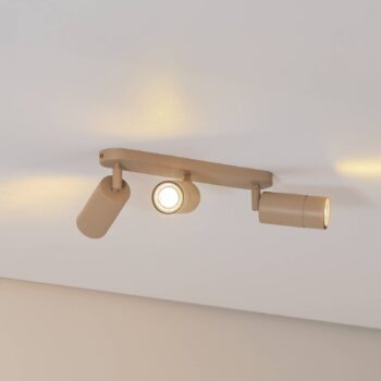 Stropné bodové svetlá Link, béžové, dĺžka 33 cm, 3-pl.