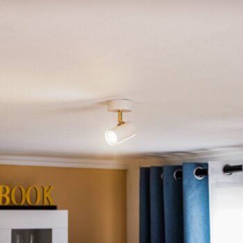 Stropné bodové svetlá Lund v bielej farbe, 1-plameňové