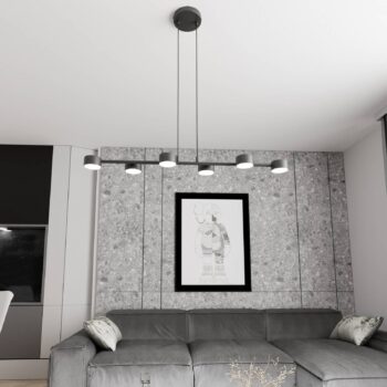 Stropné bodové svetlá, Megara, dĺžka 80 cm, kov, 6-pl.