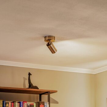 Stropné bodové svetlá Spotte, mosadz antik, 1-pl