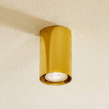 Stropné bodové svetlá Tesa, mosadz, výška 11 cm