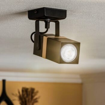 Stropné bodové svetlá Vidar, čierne, 1-plameňové