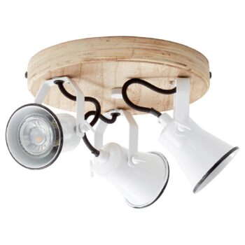 Stropné bodové svetlo Seed tienidlá 3-pl. biele