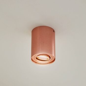 Stropné bodové svietidlo Arcchio Jolina, okrúhle, medené, 13 cm, kov