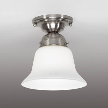 Stropné svietidlo Alena matný nikel tienidlo sklo