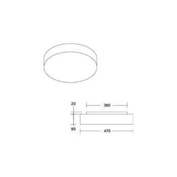 Stropné svietidlo BRUMBERG LED Celtis Maxi, 3 000 K, svetlomodré
