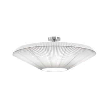 Stropné svietidlo Bover Siam 80, nikel/biela, plast