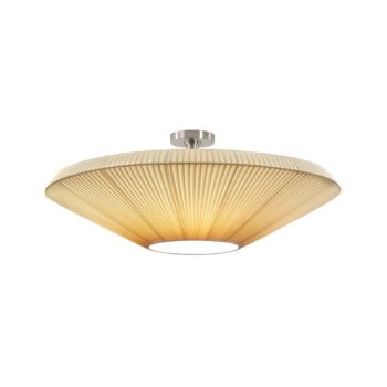 Stropné svietidlo Bover Siam 80, nikel/krémová farba, plast