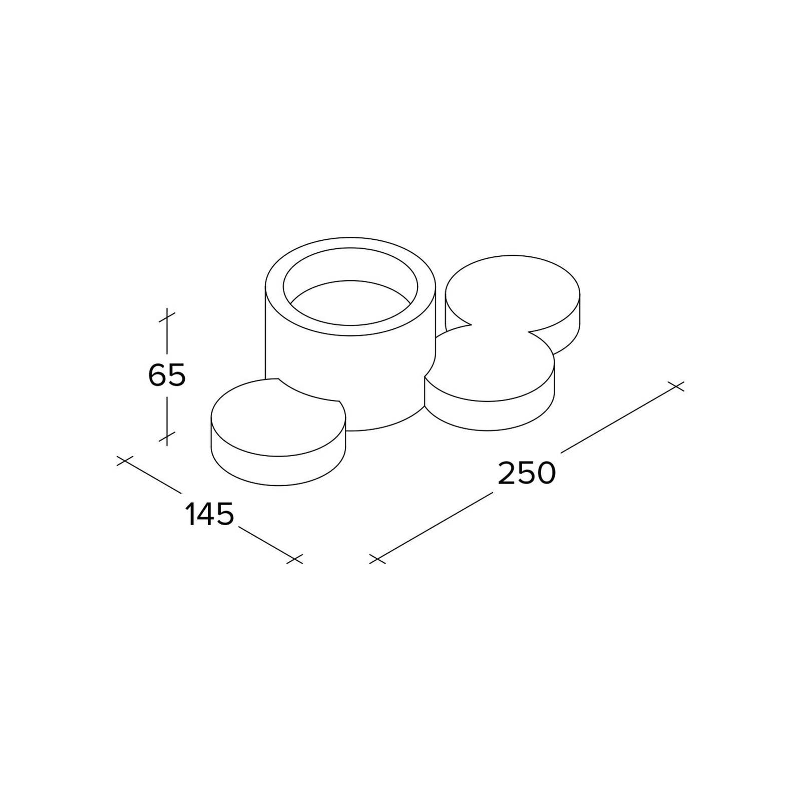 Stropné svietidlo Chio, biele, sadra, dĺžka 25 cm, GX53 Stropné svietidlo Chio, biele, sadra, dĺžka 25 cm, GX53