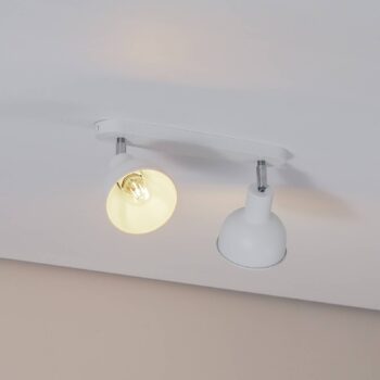 Stropné svietidlo Elba, 34 cm, 2-pl., biela, kov, E27