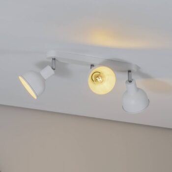 Stropné svietidlo Elba, 40 cm, 3-pl., biela, kov, E27