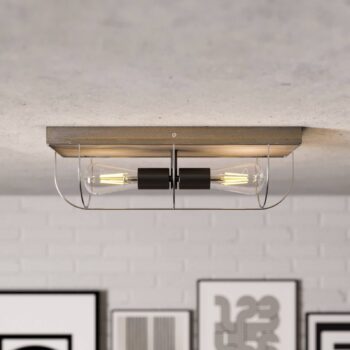 Stropné svietidlo Envostar Neptuna, hranaté, 2 svetlá.