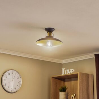 Stropné svietidlo Felix, modré/zlaté