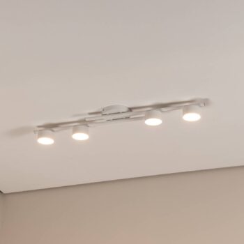 Stropné svietidlo Fragment, biele, dĺžka 86 cm, kov, 4 svetlá.