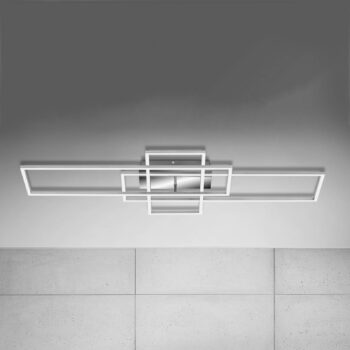Stropné svietidlo Frame Obdĺžnik 3-pl. CCT hliník