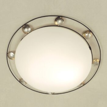 Stropné svietidlo Fraterna, sklo, kov, Ø 52 cm