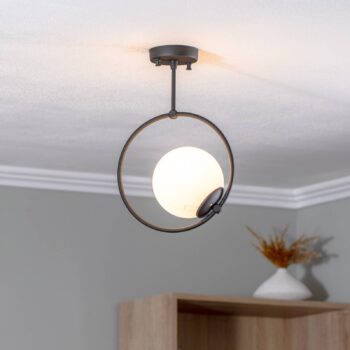 Stropné svietidlo GMN-000013 čierne sklenené tienidlo 1-svetlo.