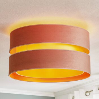 Stropné svietidlo Golden Duo Ø 60cm svetloružová/zlatá