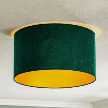 Stropné svietidlo Golden Roller Ø 40 cm tmavo zelená/zlatá