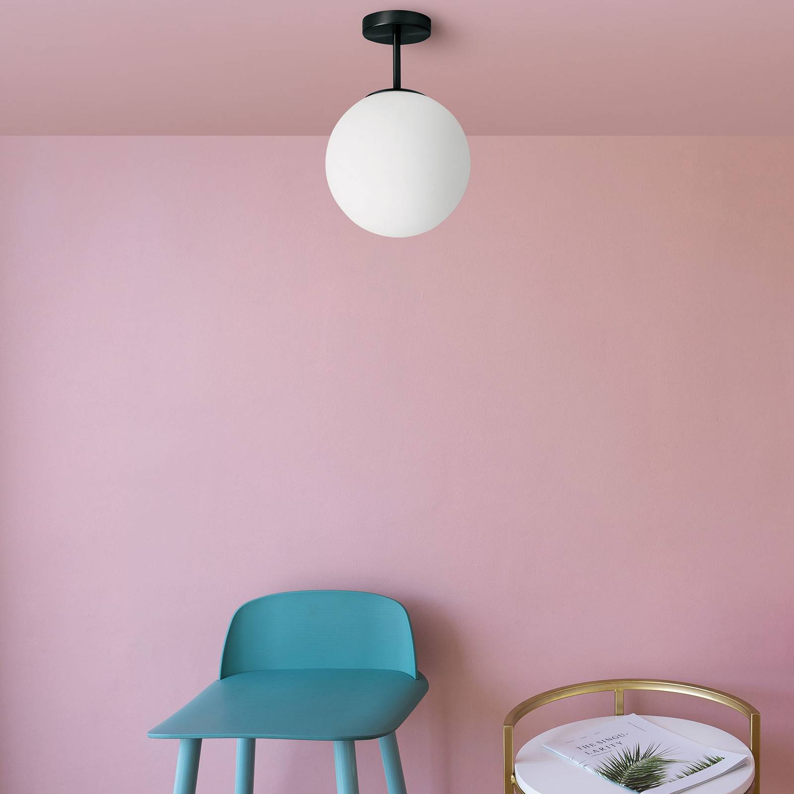 Stropné svietidlo Jugen, čierna, 1-plameňové Stropné svietidlo Jugen, čierna, 1-plameňové