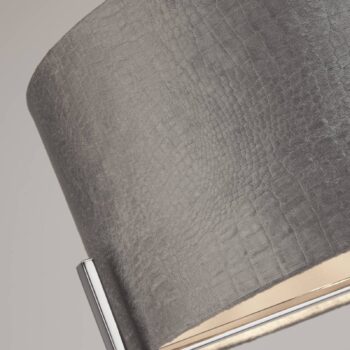 Stropné svietidlo Kyran, sivá, kov, zamat, Ø 40 cm, E27