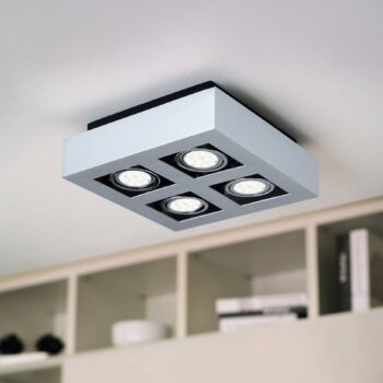 Stropné svietidlo LED so štyrmi svetlami Loke