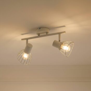 Stropné svietidlo Lindby Piena, béžová farba, 2 svetlá, kov, 39 cm