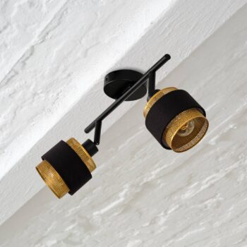 Stropné svietidlo OSRAM Decor Spot Hornet, 2-pl., čierne/zlaté