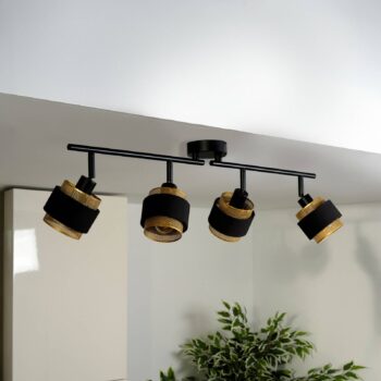 Stropné svietidlo OSRAM Decor Spot Hornet, 4-pl., čierne/zlaté