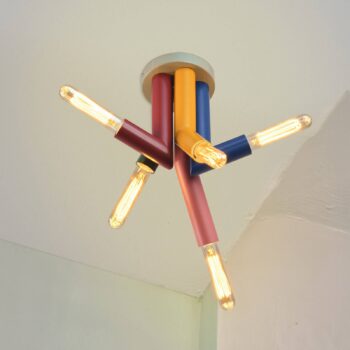 Stropné svietidlo OSRAM Decor Straw, 5-pl., oceľ, farebné, E27