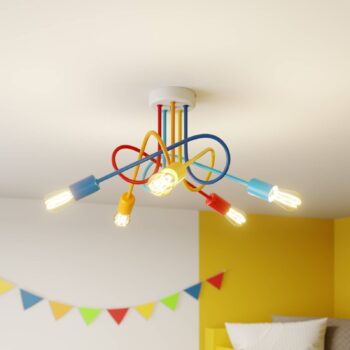 Stropné svietidlo Oxford 5-plameňové farebné