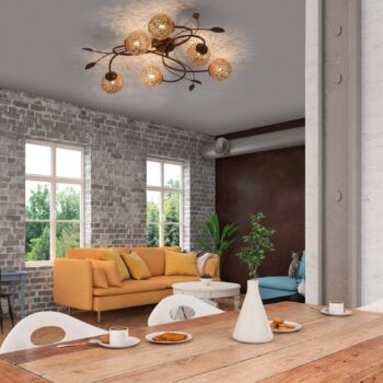 Stropné svietidlo Paul Neuhaus Greta, 65 cm, 6 svetiel, kov, G9