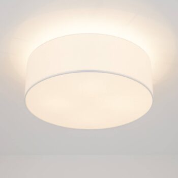 Stropné svietidlo Quitani Gala, Ø 50 cm, chintz, biele, Ø 50 cm