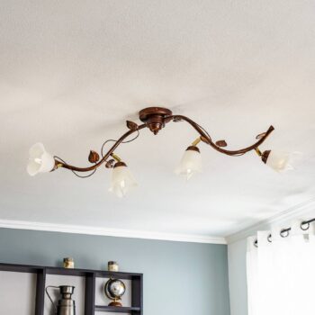 Stropné svietidlo Siena florentský štýl zakrivené 4-pl